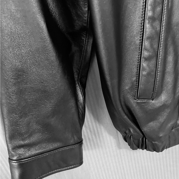 Jos A Bank Executive Collection mens XL TALL black Leather Jacket - Picture 12 of 16